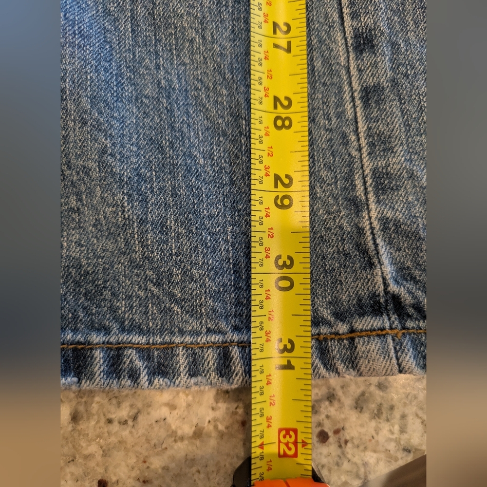 LRL Ralph Lauren Patchwork Straight Wide Leg Jeans Size 10 Vintage Distressed - Picture 13 of 16